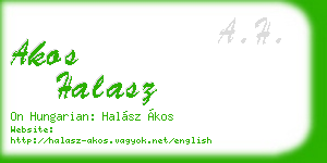 akos halasz business card