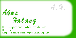 akos halasz business card